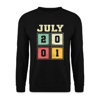 22nd Birthday July Vintage 2005 Vintage - Unisex Sweatshirt - black - Front - Alina (178cm) & Michal (187cm)