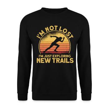 Ultramarathonläufer Ultramarathon Ultralauf Gesche - Unisex Pullover - Schwarz - Vorne - Alina (178cm) & Michal (187cm)