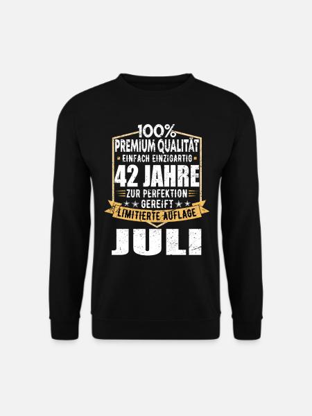 42. Geburtstag Juli Jahrgang 1981 Vintage - Unisex Pullover - Schwarz