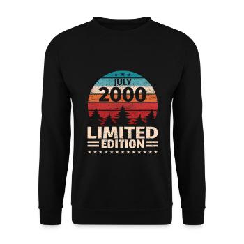 23ème anniversaire Juillet Millésime 2000 Millésime - Sweat-shirt Unisexe - noir - Devant - Alina (178cm) & Michal (187cm)