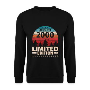 23ème anniversaire août millésime 2000 millésime - Sweat-shirt Unisexe - noir - Devant - Alina (178cm) & Michal (187cm)