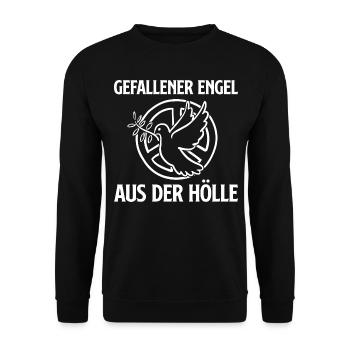 Gefallener Engel aus der Hölle 2 - Unisex Pullover - Schwarz - Vorne - Alina (178cm) & Michal (187cm)