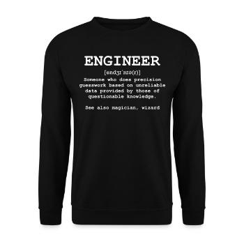 Ingenieur - Ingenieur Zitate - Unisex Pullover - Schwarz - Vorne - Alina (178cm) & Michal (187cm)