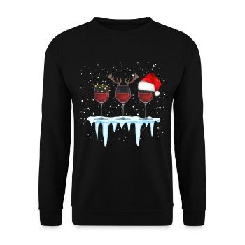 Christmas mulled wine - Unisex Sweatshirt - black - Front - Alina (178cm) & Michal (187cm)