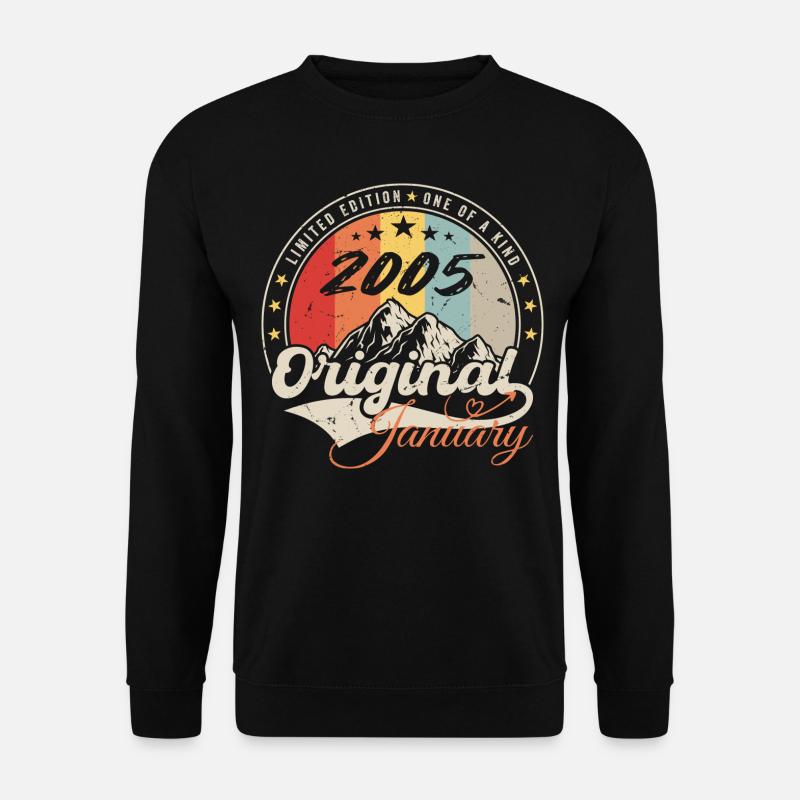 Januar 2005 Vintage Retro Geburtstagsgeschenk - Unisex Pullover - Schwarz