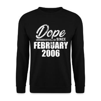 18th Birthday January Vintage 2006 Gift Idea - Unisex Sweatshirt - black - Front - Alina (178cm) & Michal (187cm)