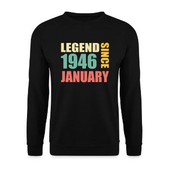 61. Geburtstag Dezember Jahrgang 1962 Vintage - Unisex Pullover - Schwarz - Vorne - Alina (178cm) & Michal (187cm)