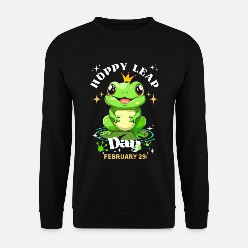 Hopfen-Schalttag-Frosch - Unisex Pullover - Schwarz