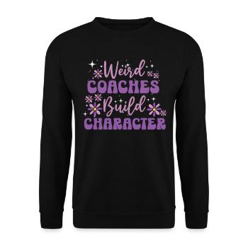 Seltsame Coaches Bilden Charakter Trainer - Unisex Pullover - Schwarz - Vorne - Alina (178cm) & Michal (187cm)