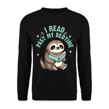 Je lis après le coucher lire paresseux - Sweat-shirt Unisexe - noir - Devant - Alina (178cm) & Michal (187cm)