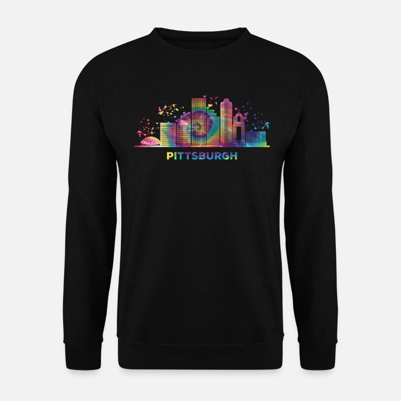 Pittsburgher Skyline Pittsburgh - Unisex Pullover - Schwarz
