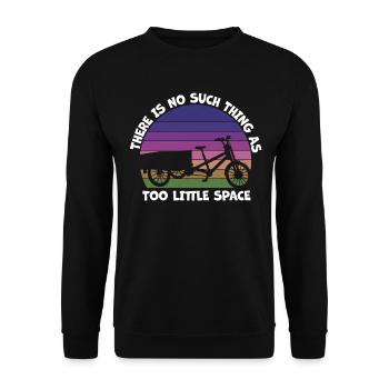 Zu Wenig Platz Cargo-fahrrad Cargobike - Unisex Pullover - Schwarz - Vorne - Alina (178cm) & Michal (187cm)