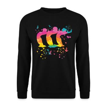 Artistic Swim Team Synchronschwimmen - Unisex Pullover - Schwarz - Vorne - Alina (178cm) & Michal (187cm)