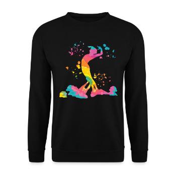 Artistic Swim Team Synchronschwimmen - Unisex Pullover - Schwarz - Vorne - Alina (178cm) & Michal (187cm)