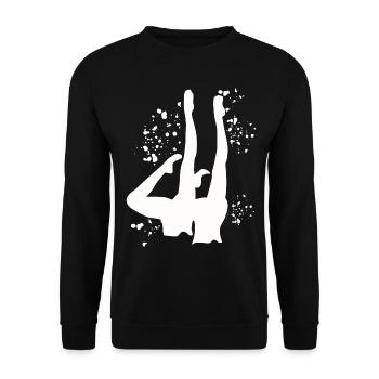 Artistic Swim Team Synchronschwimmen - Unisex Pullover - Schwarz - Vorne - Alina (178cm) & Michal (187cm)