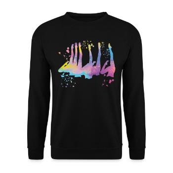 Artistic Swim Team Synchronschwimmen - Unisex Pullover - Schwarz - Vorne - Alina (178cm) & Michal (187cm)