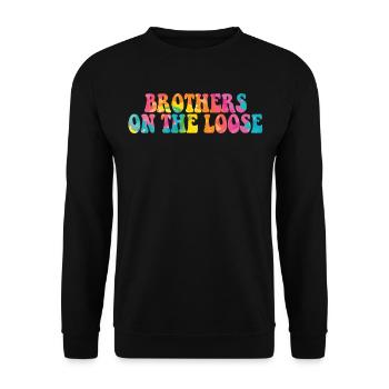 Brothers On The Loose Sibling Journey - Unisex Sweatshirt - black - Front - Alina (178cm) & Michal (187cm)
