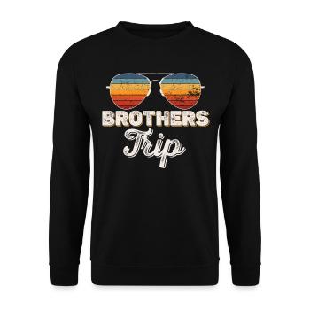 Sibling Brothers Journey - Unisex Sweatshirt - black - Front - Alina (178cm) & Michal (187cm)