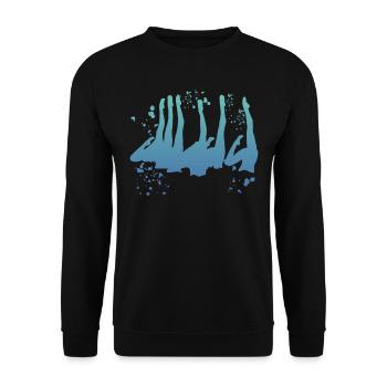Artistic Swim Team Synchronschwimmen - Unisex Pullover - Schwarz - Vorne - Alina (178cm) & Michal (187cm)
