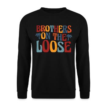Brothers On The Loose Sibling Journey - Unisex Sweatshirt - black - Front - Alina (178cm) & Michal (187cm)