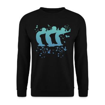 Artistic Swim Team Synchronschwimmen - Unisex Pullover - Schwarz - Vorne - Alina (178cm) & Michal (187cm)