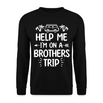 Frères et sœurs, je suis sur le chemin d’un frère - Sweat-shirt Unisexe - noir - Devant - Alina (178cm) & Michal (187cm)