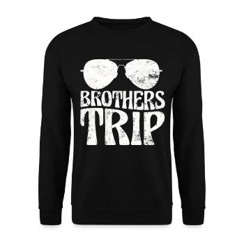 Sibling Brothers Journey - Unisex Sweatshirt - black - Front - Alina (178cm) & Michal (187cm)