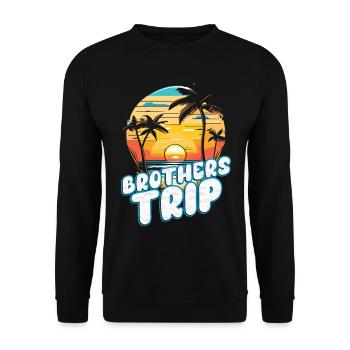 Sibling Brothers Journey - Unisex Sweatshirt - black - Front - Alina (178cm) & Michal (187cm)