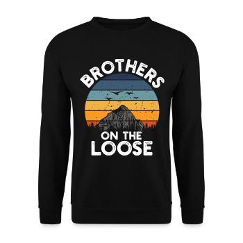 Brothers On The Loose Sibling Journey - Unisex Sweatshirt - black - Front - Alina (178cm) & Michal (187cm)