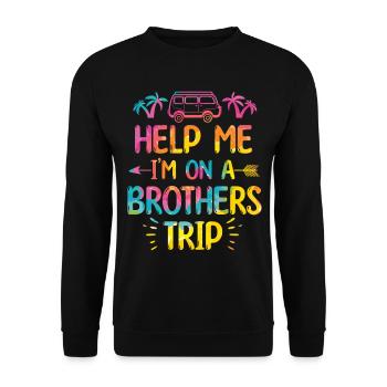 Frères et sœurs, je suis sur le chemin d’un frère - Sweat-shirt Unisexe - noir - Devant - Alina (178cm) & Michal (187cm)