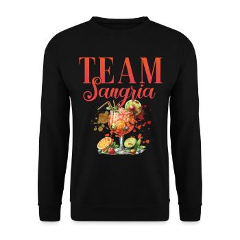 Cocktail Barkeeper Team Sangria - Unisex Pullover - Schwarz - Vorne - Alina (178cm) & Michal (187cm)