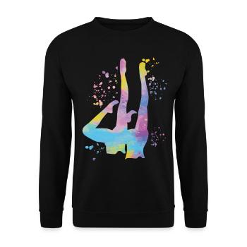 Artistic Swim Team Synchronschwimmen - Unisex Pullover - Schwarz - Vorne - Alina (178cm) & Michal (187cm)