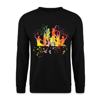 Artistic Swim Team Synchronschwimmen - Unisex Pullover - Schwarz - Vorne - Alina (178cm) & Michal (187cm)