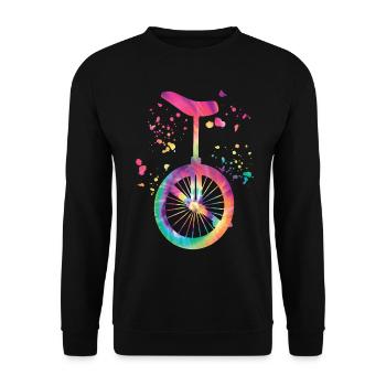 Einradfahrer Einradfahren Einrad - Unisex Pullover - Schwarz - Vorne - Alina (178cm) & Michal (187cm)
