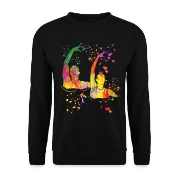 Artistic Swim Team Synchronschwimmen - Unisex Pullover - Schwarz - Vorne - Alina (178cm) & Michal (187cm)