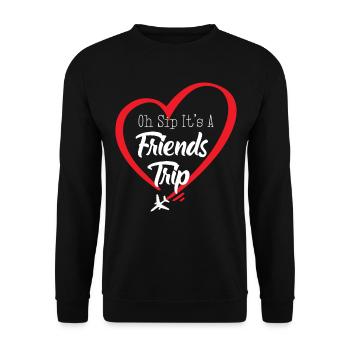 Oh Sip C’est un voyage entre amis - Sweat-shirt Unisexe - noir - Devant - Alina (178cm) & Michal (187cm)