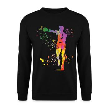 Boxen Kämpfer Kinder Boxen Match Boxer - Unisex Pullover - Schwarz - Vorne - Alina (178cm) & Michal (187cm)