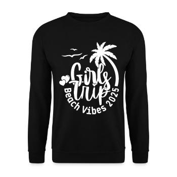 Weekend Girls Trip Beach Vibes 2025 - Unisex Sweatshirt - black - Front - Alina (178cm) & Michal (187cm)
