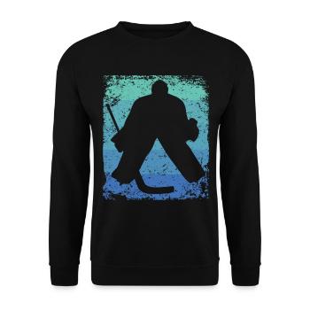 joueurs de hockey sur glace vintage hockey sur glace - Sweat-shirt Unisexe - noir - Devant - Alina (178cm) & Michal (187cm)