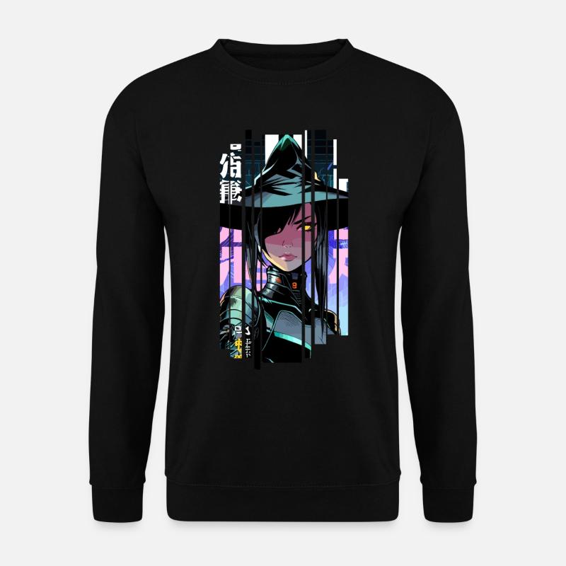 Geometrische Halloween-Hexe - Unisex Pullover - Schwarz