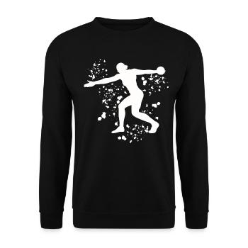Diskuswerfer Colorsplash Diskuswurf - Unisex Pullover - Schwarz - Vorne - Alina (178cm) & Michal (187cm)