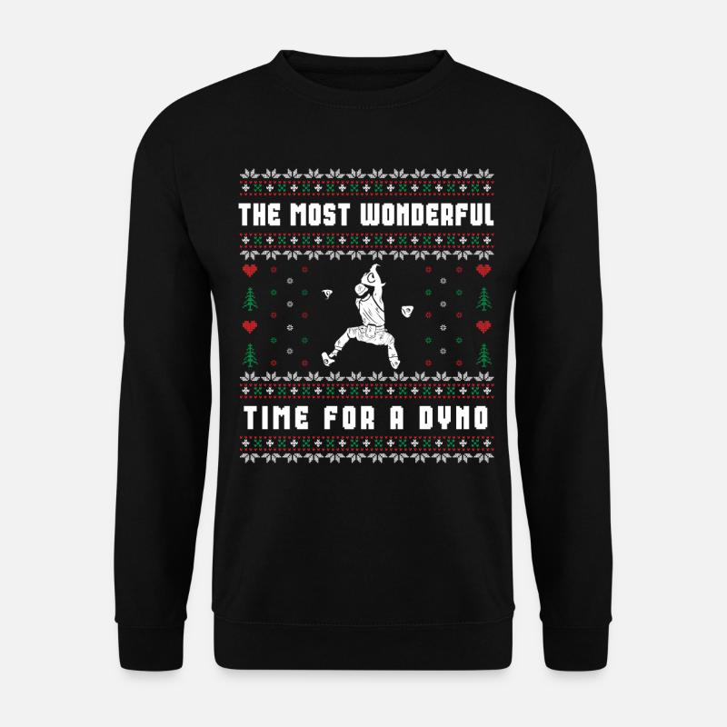 Klettern Hässlicher Weihnachtspullover - Unisex Pullover - Schwarz