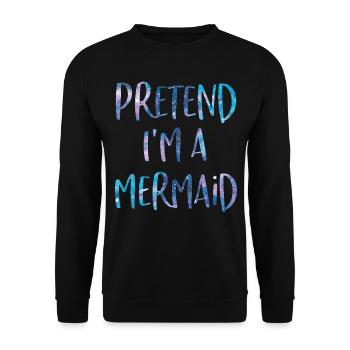 Fais semblant d’être une sirène Déguisement d’Halloween - Sweat-shirt Unisexe - noir - Devant - Alina (178cm) & Michal (187cm)