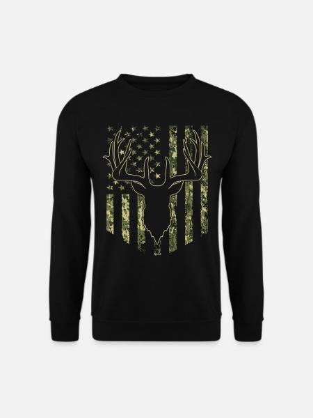 Tarnung USA Flagge Hirschjagd Tarnung - Unisex Pullover - Schwarz