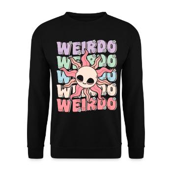 Groovy Weirdo Kawaii Pastel Goth Sun - Unisex Sweatshirt - black - Front - Alina (178cm) & Michal (187cm)