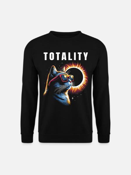 Totale Sonnenfinsternis Kat - Unisex Pullover - Schwarz