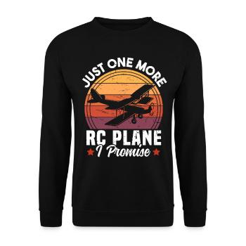 Nur noch ein RC-Flugzeug, versprochen - Unisex Pullover - Schwarz - Vorne - Alina (178cm) & Michal (187cm)