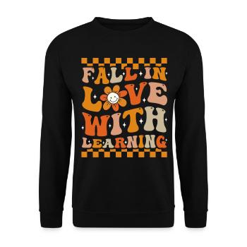 Verlieben Sie sich in Learning Groovy Fall - Unisex Pullover - Schwarz - Vorne - Alina (178cm) & Michal (187cm)