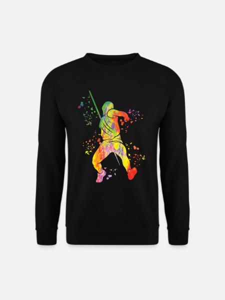 Speerwurf Colorsplash Speerwurf - Unisex Pullover - Schwarz