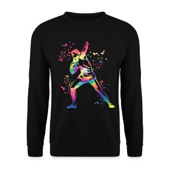 Lanceur de poids Colorsplash Lancer de poids - Sweat-shirt Unisexe - noir - Devant - Alina (178cm) & Michal (187cm)